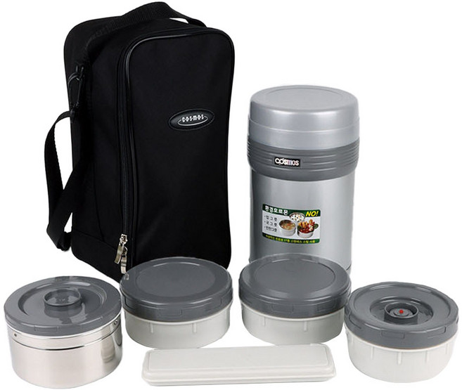 코스모스 알찬 더큰 보온도시락 WJ-855, 혼합색상, 1세트