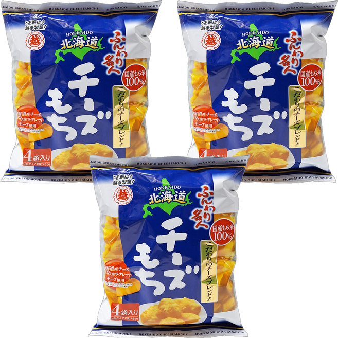 越後製菓 北海道起司泡芙米果, 66g, 3袋