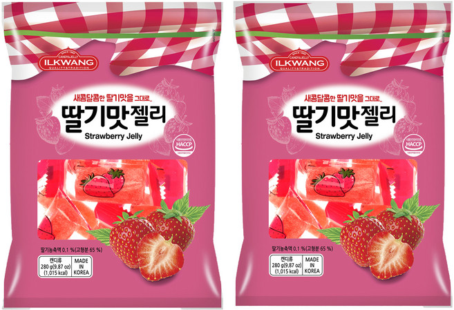 일광제과 딸기맛 젤리, 280g, 2개
