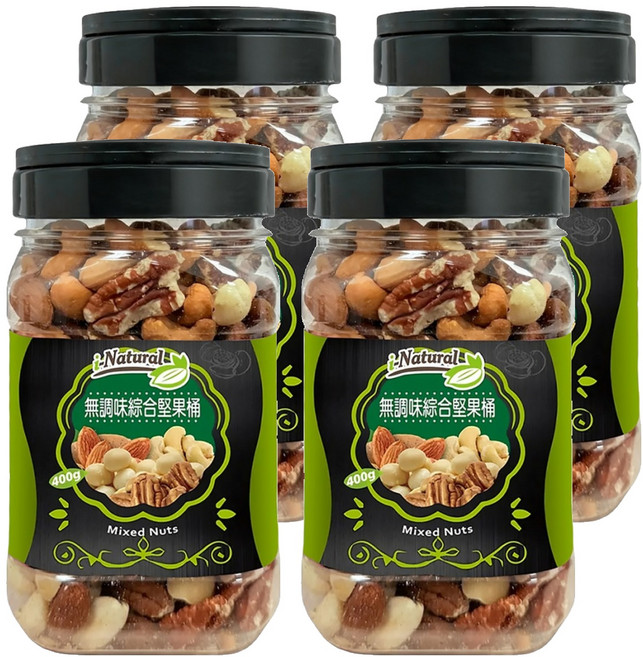 i-Natural 無調味綜合堅果, 400g, 4罐
