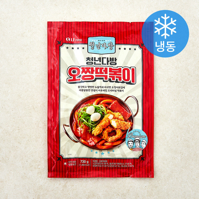 청년다방 오짱떡볶이 (냉동), 730g, 1개