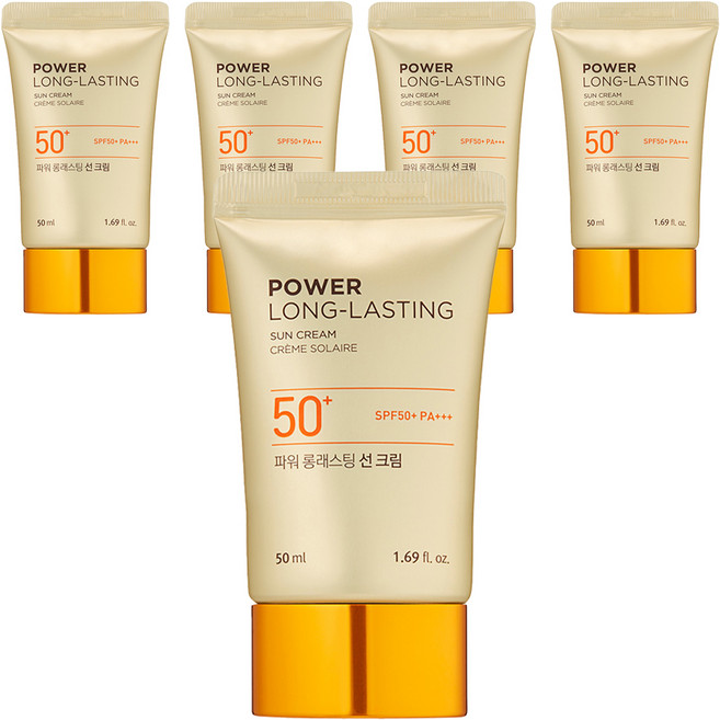 더페이스샵 파워 롱래스팅 선크림 SPF50+ PA+++, 50ml, 5개