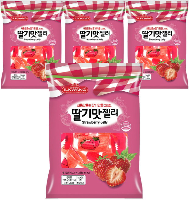 일광제과 딸기맛 젤리, 280g, 4개
