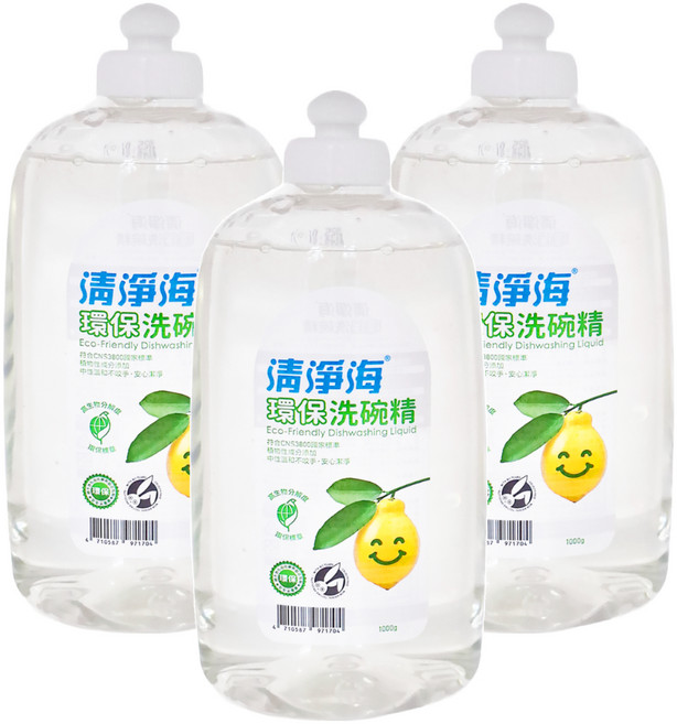 清淨海 環保洗碗精, 1kg, 3瓶