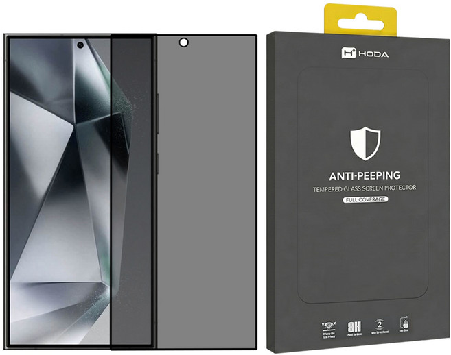 HODA 好貼 2.5D 滿版防窺保護貼 for Samsung S24 Ultra 9H AR抗反射 超聲波指紋辨識 黑