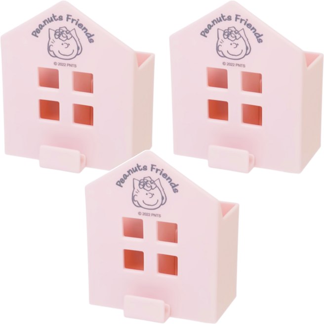 nishiki 錦化成 史努比磁鐵小物收納盒 10 x 8 x 4cm, 莎莉布朗款, 3個