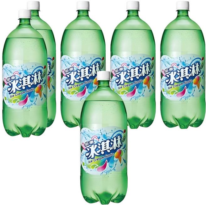金車 冰淇淋汽水, 2L, 6瓶