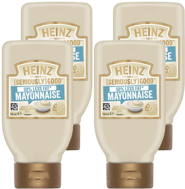 하인즈 50% 지방을 줄인 마요네즈, 285ml, 4개