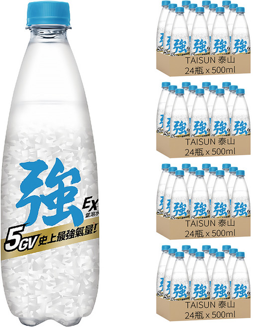 TAISUN 泰山 CHEERS EX 強氣泡水, 500ml, 96瓶