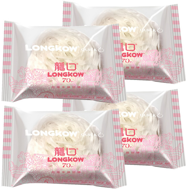 龍口 寬粉 快煮型 單粒裝, 35g, 4包