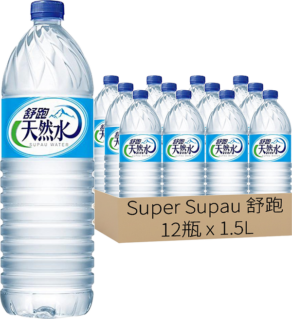 Super Supau 舒跑 天然水, 1.5L, 12瓶