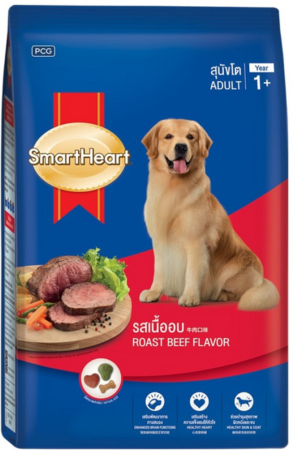 SmartHeart 慧心 成犬配方乾糧, 牛肉口味, 10kg, 1袋