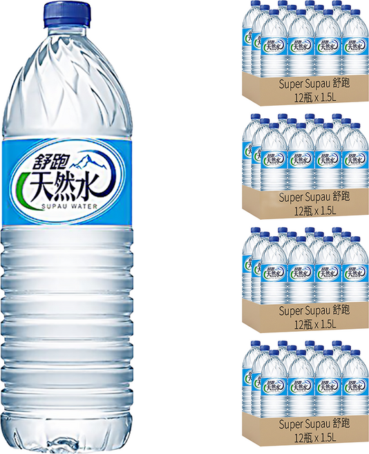 Super Supau 舒跑 天然水, 1.5L, 48瓶