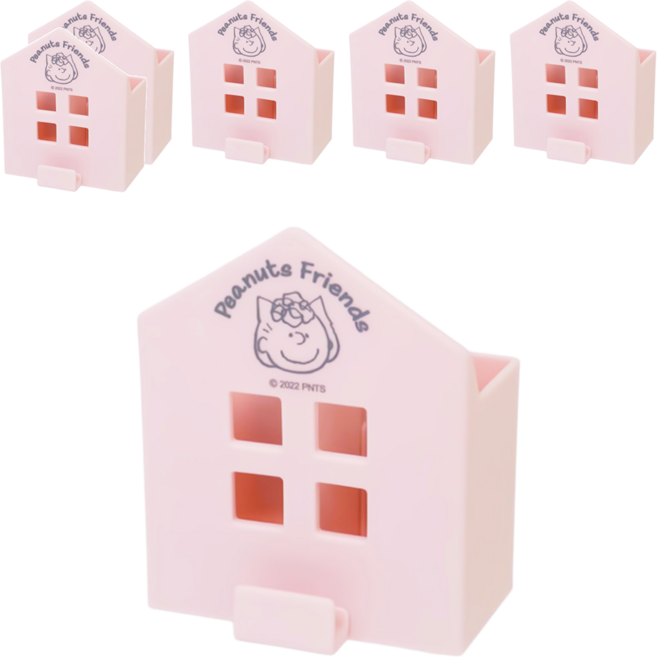 nishiki 錦化成 史努比磁鐵小物收納盒 10 x 8 x 4cm, 莎莉布朗款, 6個