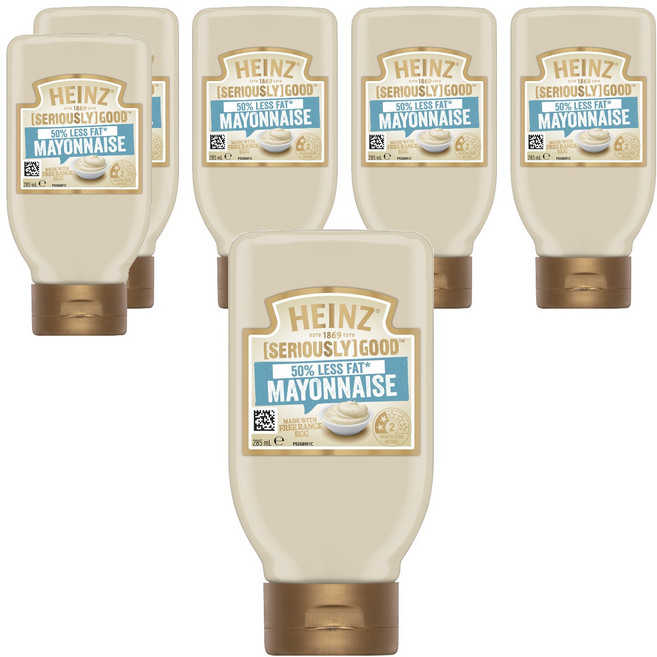 하인즈 50% 지방을 줄인 마요네즈, 285ml, 6개
