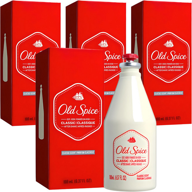Old Spice 歐仕派 鬍後水 經典爽膚水, 188ml, 4個