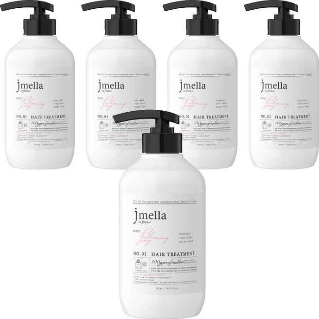 jmella 香氛護髮乳 Blooming Peony, 500ml, 5瓶