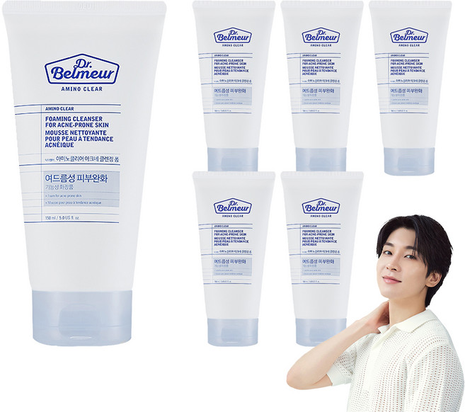 더페이스샵 닥터벨머 아미노클리어 아크네 클렌징 폼, 150ml, 6개