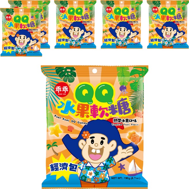 乖乖 QQ水果軟糖經濟包, 190g, 6袋