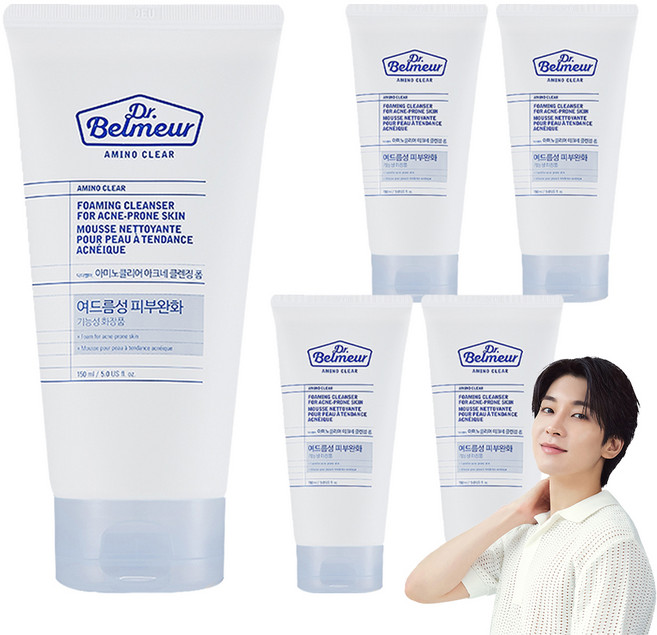 더페이스샵 닥터벨머 아미노클리어 아크네 클렌징 폼, 150ml, 5개