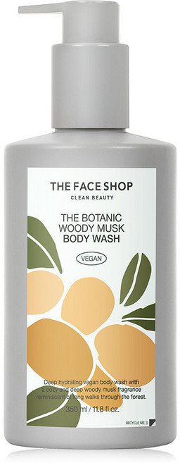 [비건라이프] 더페이스샵 더 보태닉 바디 워시 우디 머스크 향, 350ml, 1개