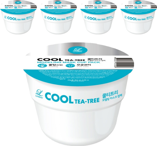 韓國 LINDSAY 茶樹舒緩軟膜粉, 1入, 5個