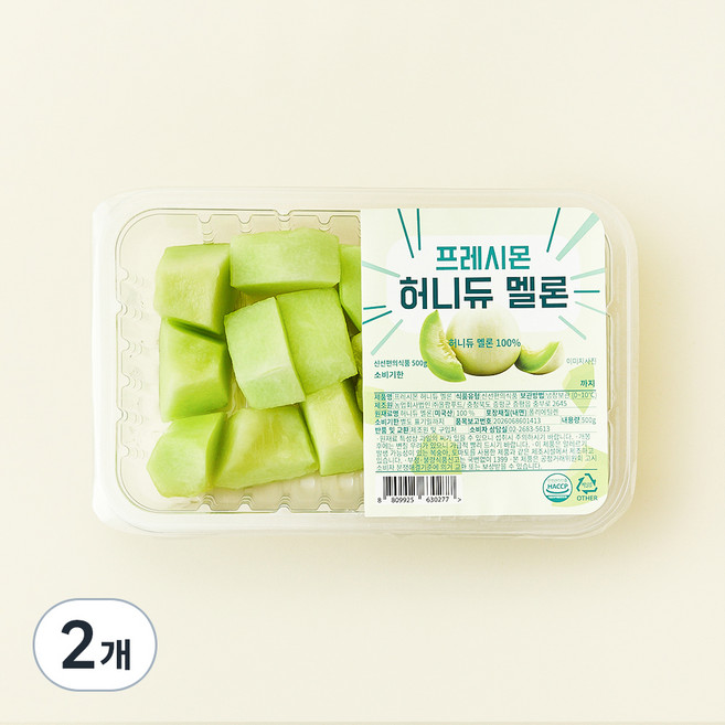 프레시몬 컷팅 허니듀 멜론, 2개, 500g