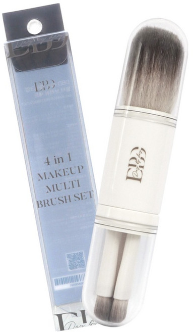 Daybyday 4in1 메이크업 멀티 브러쉬 세트, 1개, 화이트