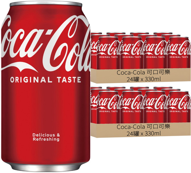 Coca-Cola 可口可樂 汽水, 330ml, 48罐