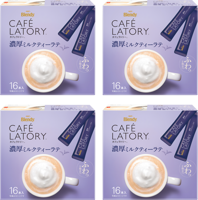 AGF Blendy CAFE LATORY 濃厚拿鐵奶茶, 11g, 16條, 4盒