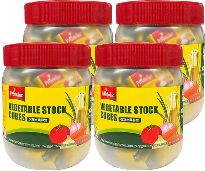 프로모락 야채스톡 큐브 40p, 4개, 400g - 쿠팡