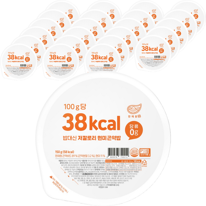 한채원 밥대신 저칼로리 현미 곤약밥, 150g, 24개