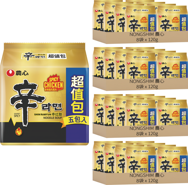 NONGSHIM 農心 辛拉麵 香辣雞肉風味 120g, 160包