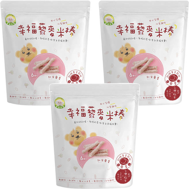 NATURMI 幸福米寶 幸福藜麥米棒 6個月以上, 紅米, 30g, 3包
