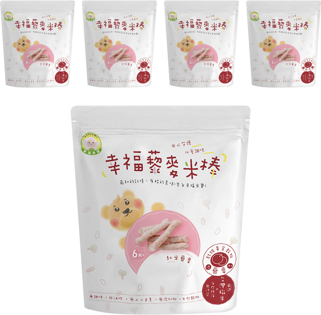 NATURMI 幸福米寶 幸福藜麥米棒 6個月以上, 紅米, 30g, 5包