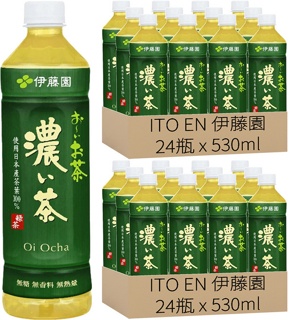 ITO EN 伊藤園 日式綠茶 濃味, 530ml, 48瓶