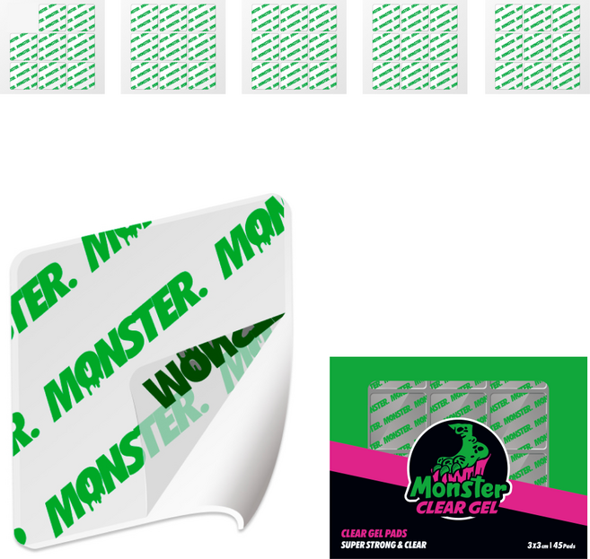 몬스터겔 초강력 사각 스티커형 클리어겔 45p, 1개