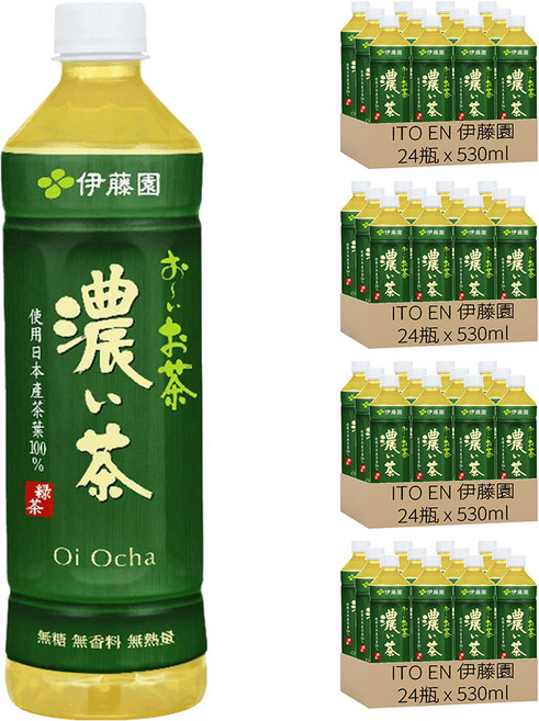 ITO EN 伊藤園 日式綠茶 濃味, 530ml, 96瓶