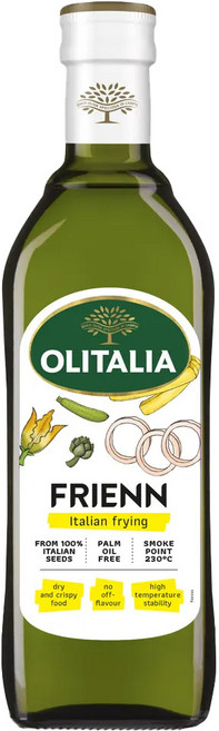 OLITALIA 奧利塔 高溫專用葵花油 含有三倍單元不飽和脂肪 新配方添加天然抗氧化維生素E 發煙點高達230度, 750ml, 1瓶