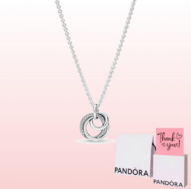 판도라 여성용 패밀리 올웨이즈 인서클드 네크리스 391455C01 +쇼핑백+메시지카드+품질보증서(백화점A/S)