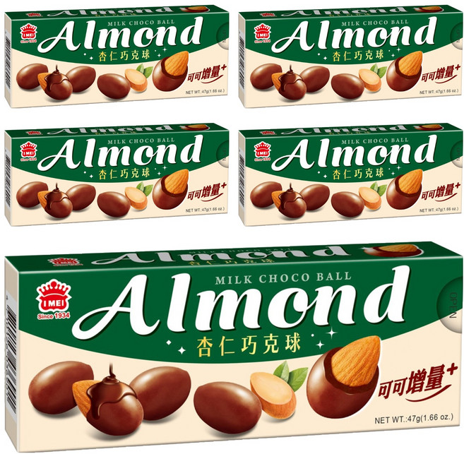 義美 杏仁巧克球, 47g, 5盒
