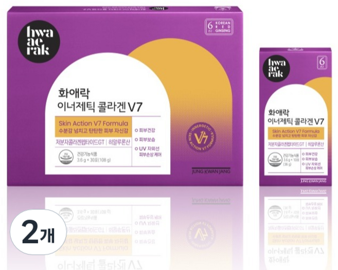 화애락 정품 이너제틱 콜라겐 V7 30p, 108g, 2개
