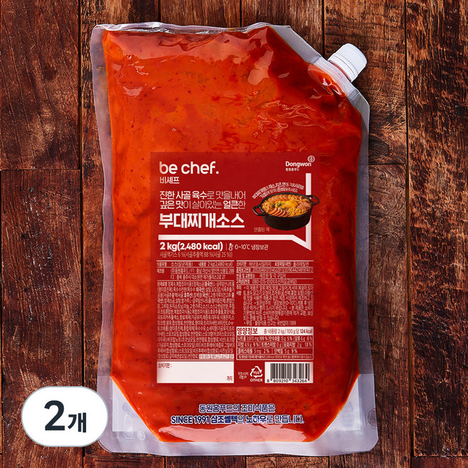 비셰프 부대찌개소스, 2kg, 2개
