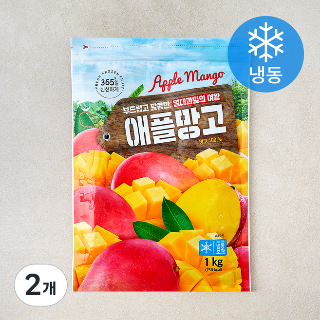 호재준 애플망고 (냉동), 2개, 1kg