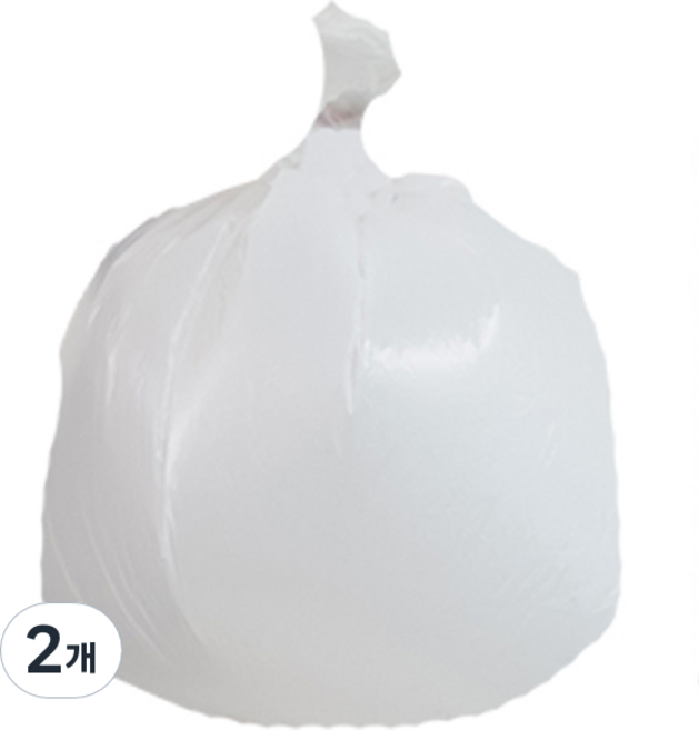 크린메이트 배접 비닐봉투 흰색 20p, 60L, 2개