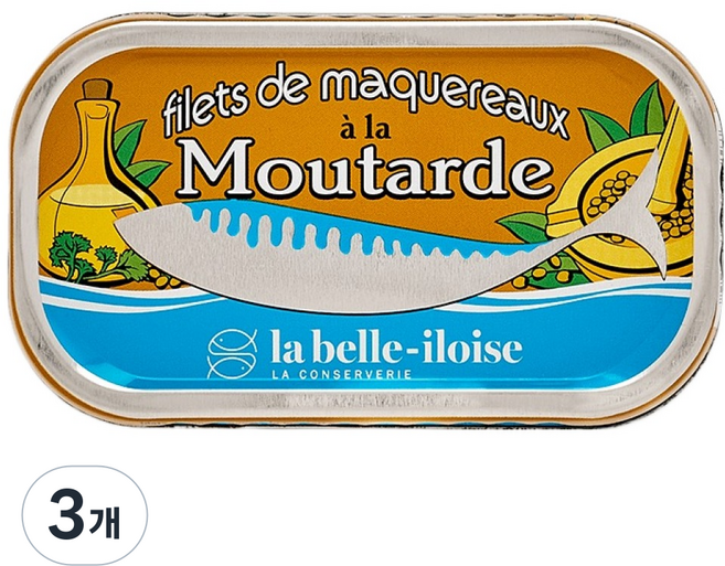 la belle-iloise 芥末醬鯖魚片罐頭, 112.5g, 3個