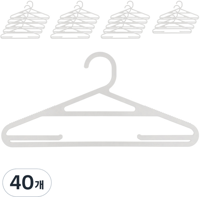 슈가랩 사탕수수 옷걸이, 화이트, 40개