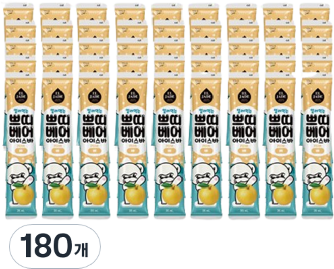 엘제이드 얼려먹는 쁘띠베어 아이스바 배, 180개, 35ml