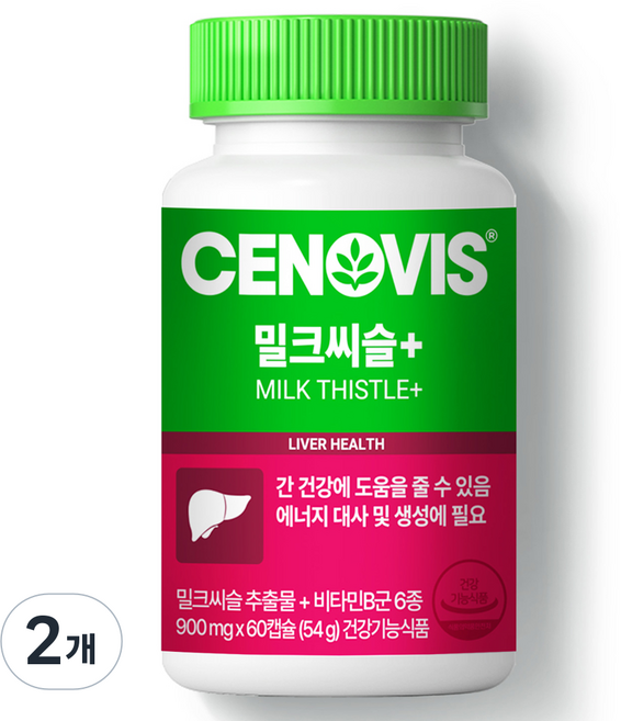 세노비스 밀크씨슬 영양제, 60정, 2개