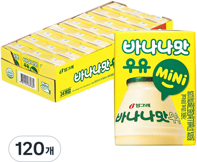 바나나맛우유 mini, 120ml, 120개